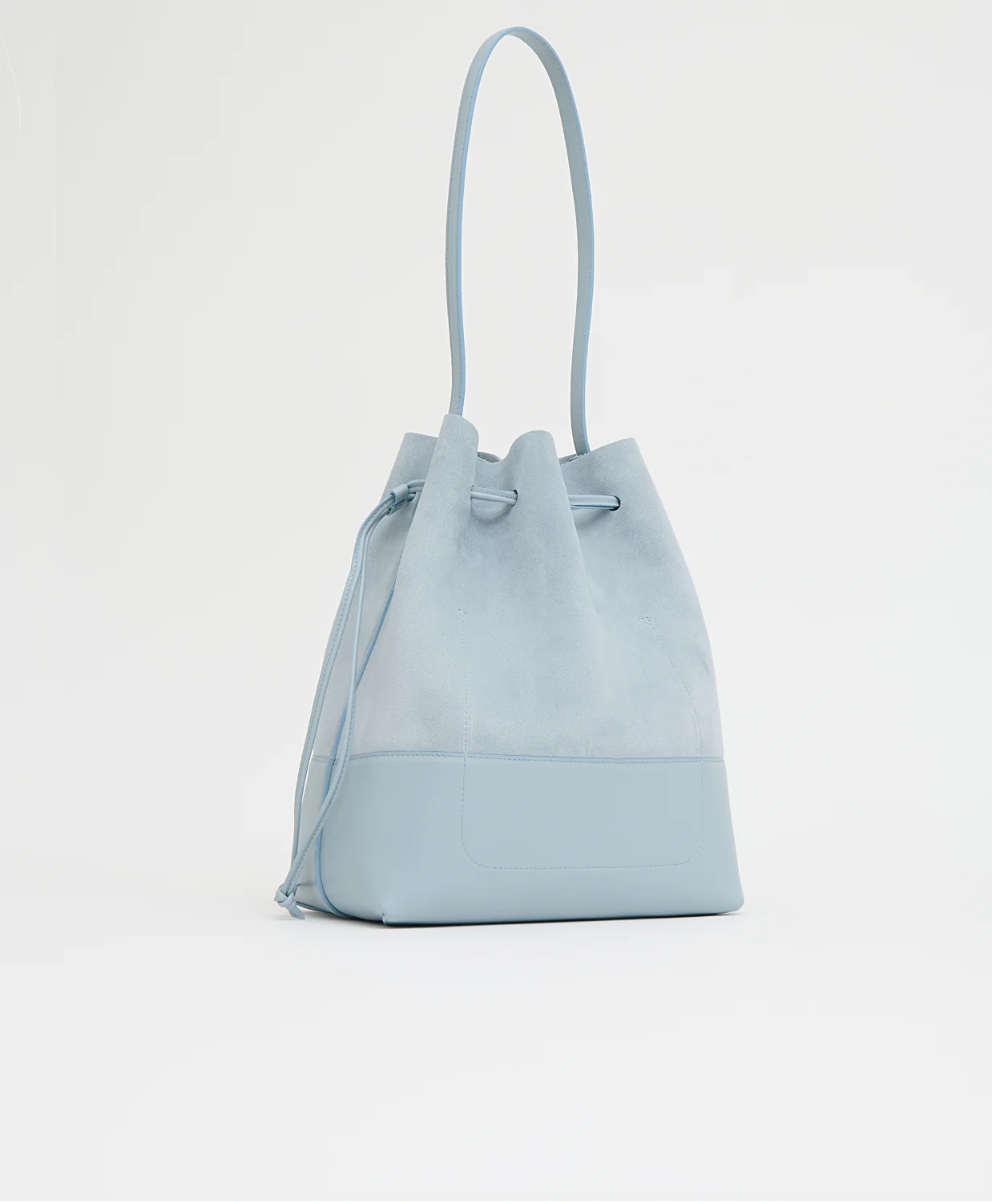 Drawstring Cabas - Baby Blue Suede/Baby Blue - Image 3