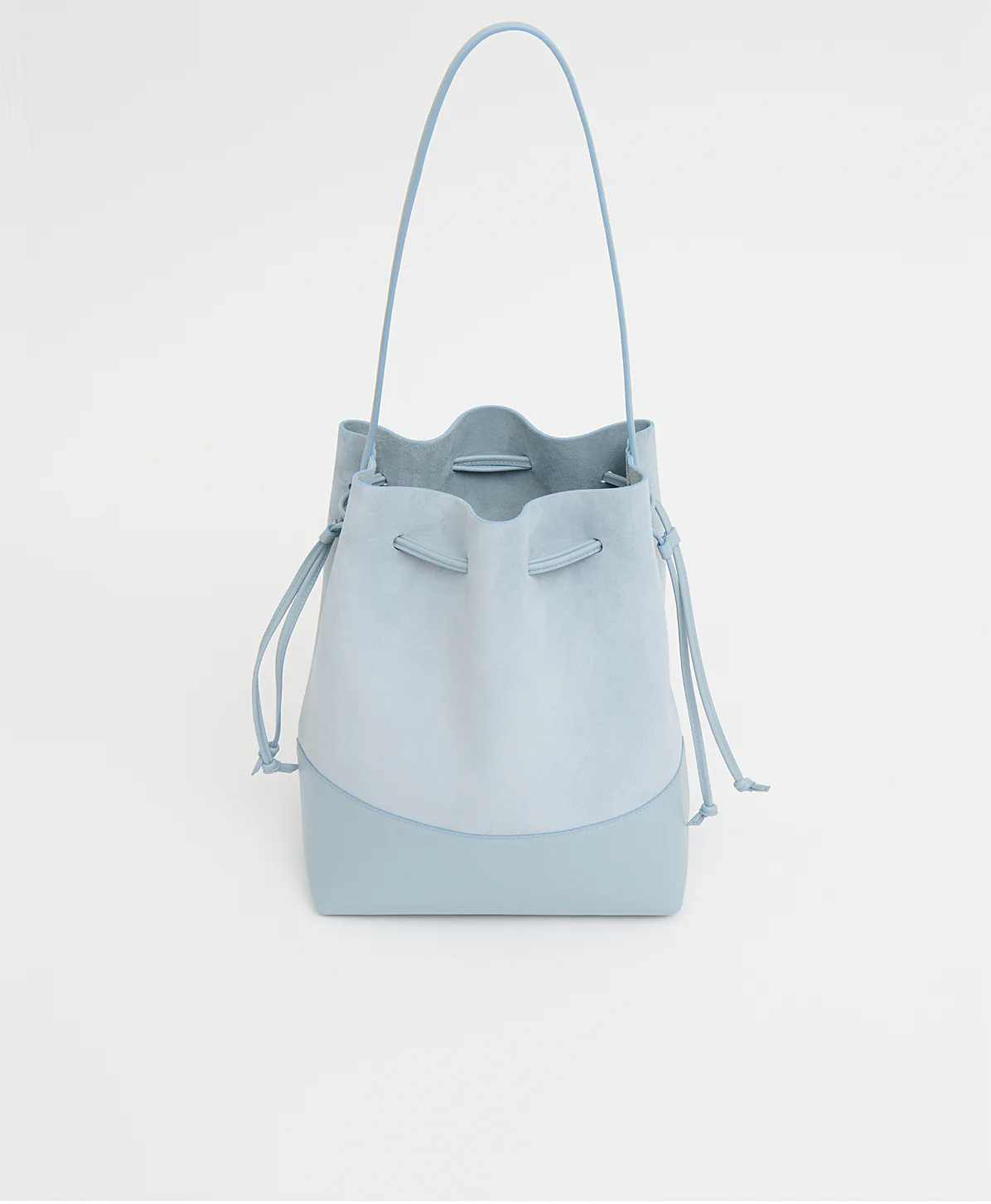 Drawstring Cabas - Baby Blue Suede/Baby Blue - Image 4