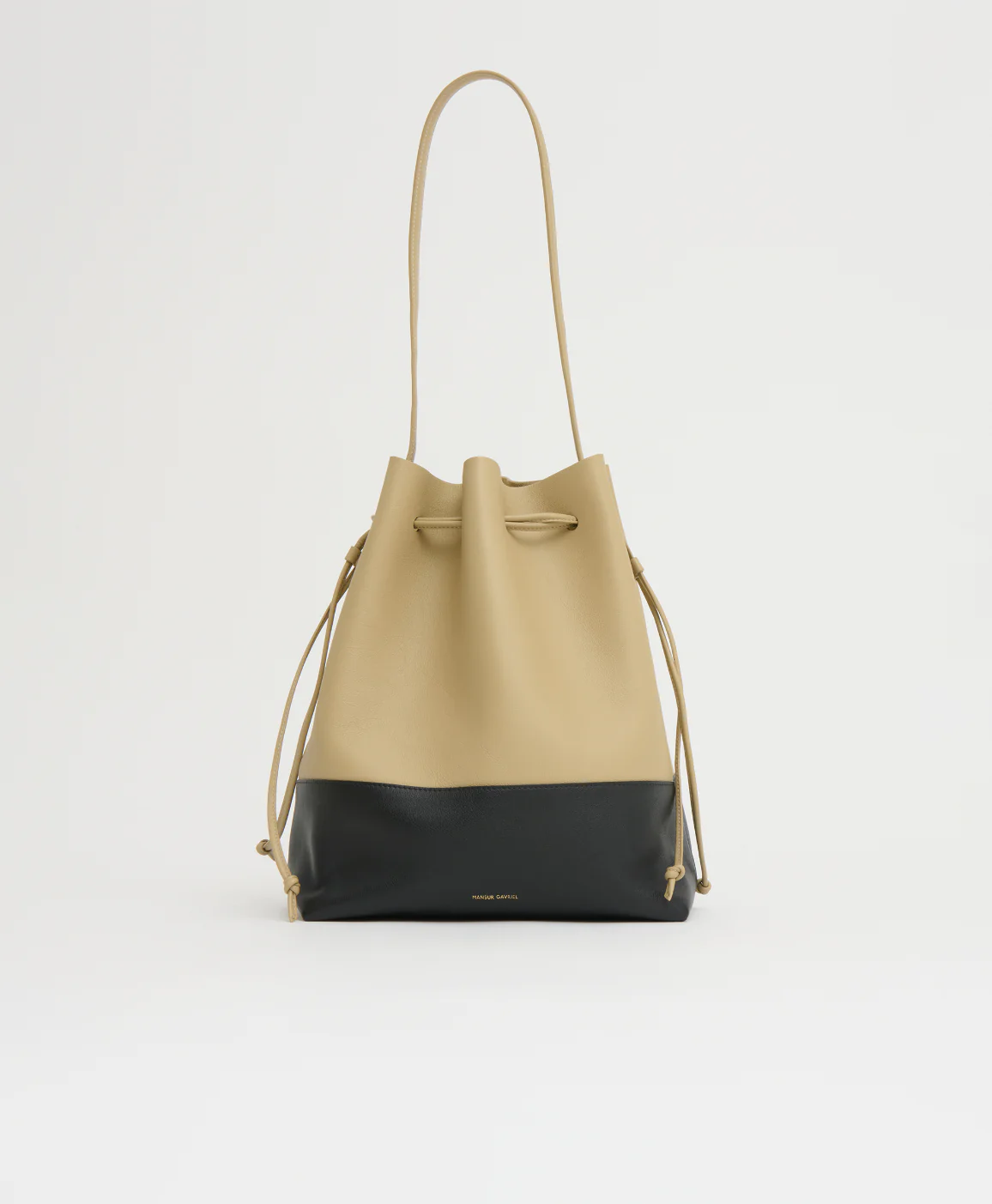Drawstring Cabas - Khaki/Black
