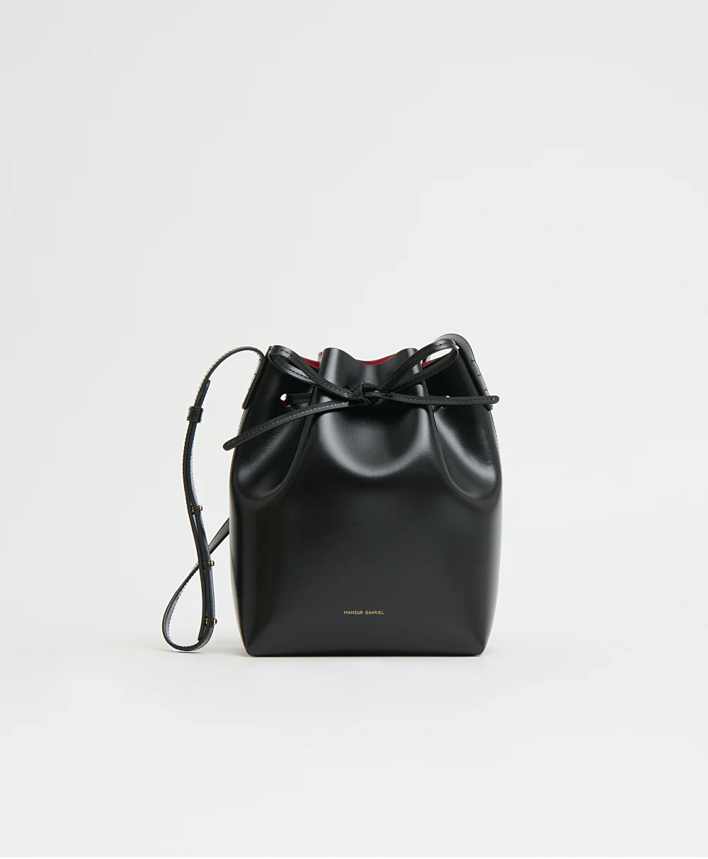Mini Bucket Bag- Spazzolato/Black/Flamma