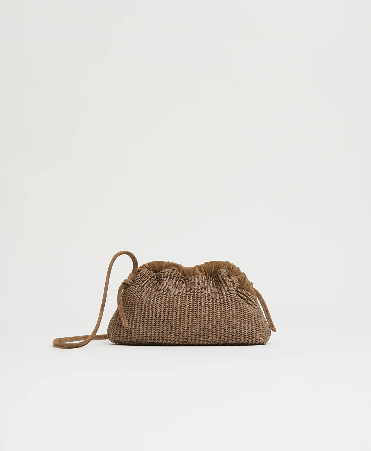 Mini Cloud Clutch - Anise Raffia/Anise Suede