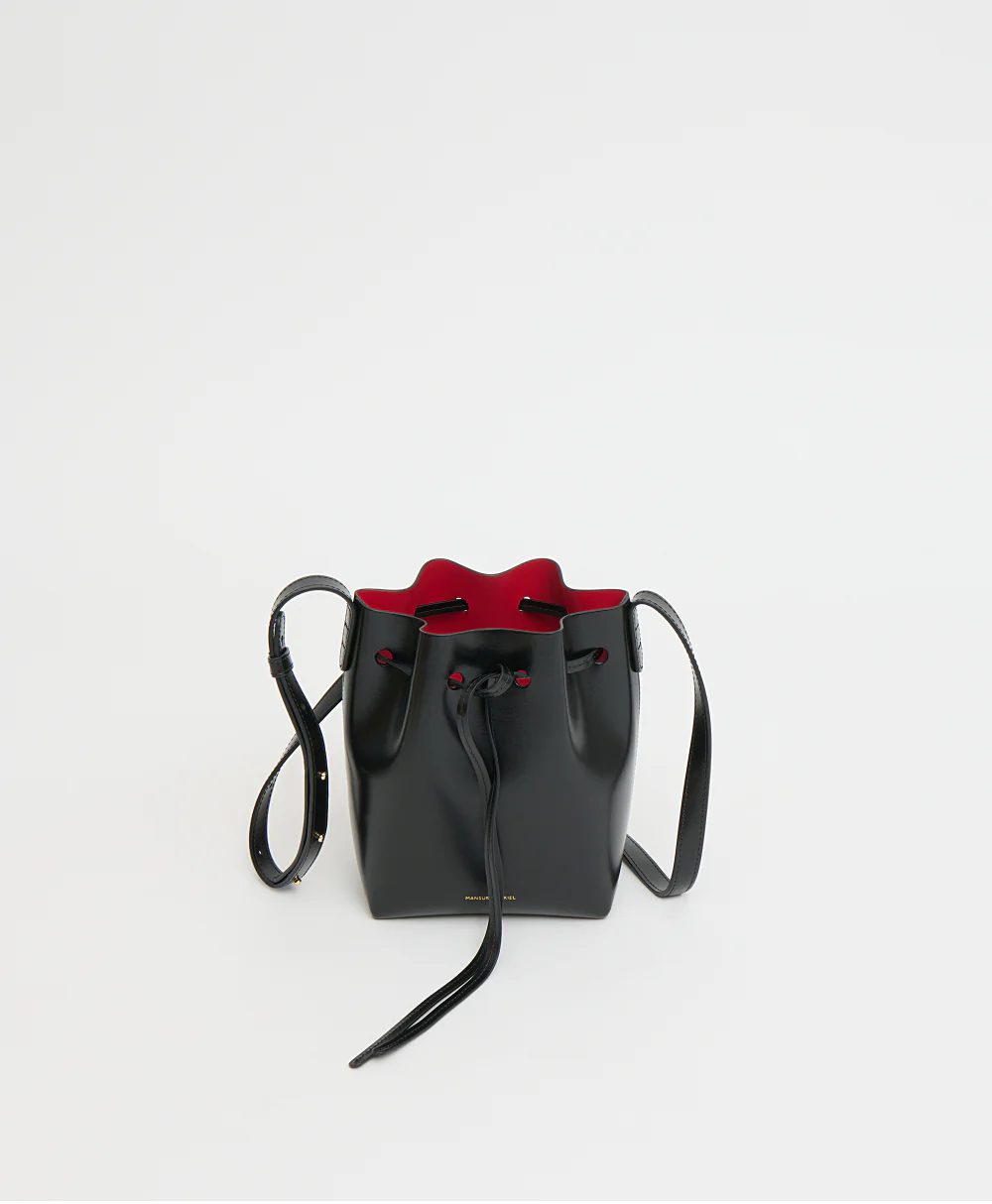 Mini Mini Bucket Bag - Spazzolato/Black/Flamma - Image 3