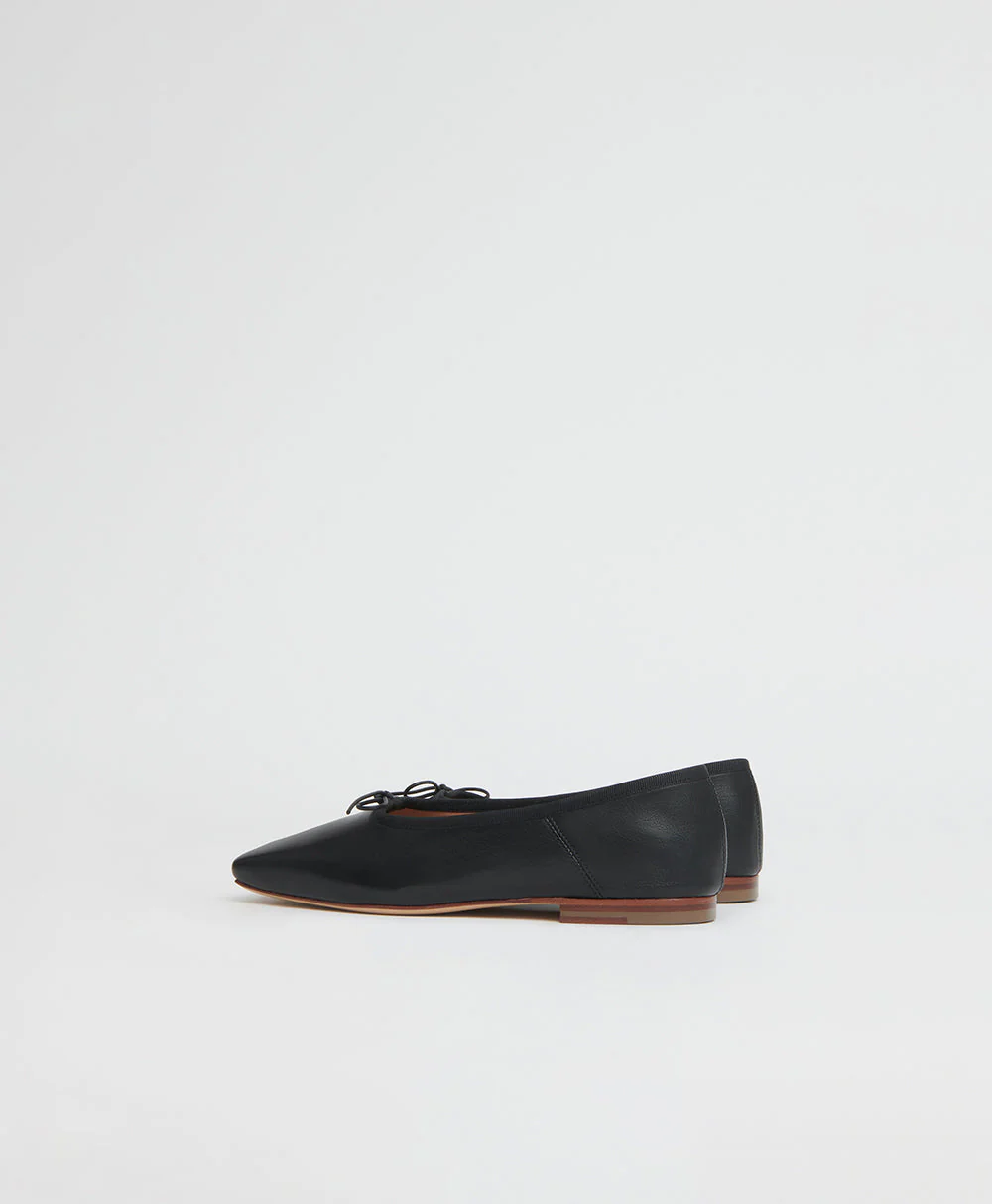 Square Toe Ballerina - Black - Image 2
